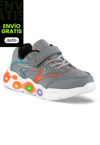 Tenis Luces Pavo Gris Los Gomosos Para Niño Los Gomosos