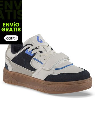 Tenis Casuales Elocar Blanco-Azul O Los Gomosos Para Niño Los Gomosos
