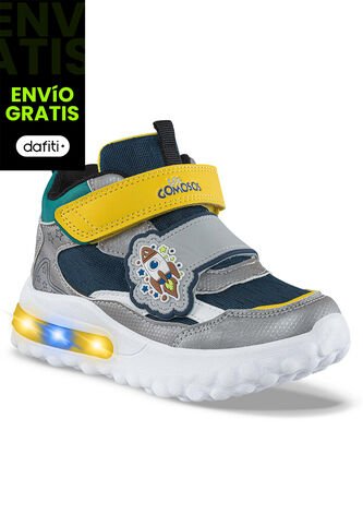 Tenis Con Luces Canez Gris Los Gomosos Para Niño Los Gomosos