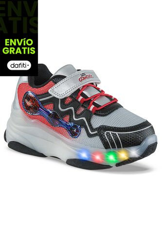 Tenis Patines Luces Morina Rojo Los Gomosos Para Niño Los Gomosos