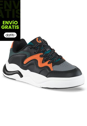 Tenis Urbanos Ogrimi Gris-Negro Los Gomosos Para Niño Los Gomosos