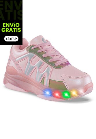 Tenis Patines Luces Tiff Rosa Los Gomosos Para Niña Los Gomosos