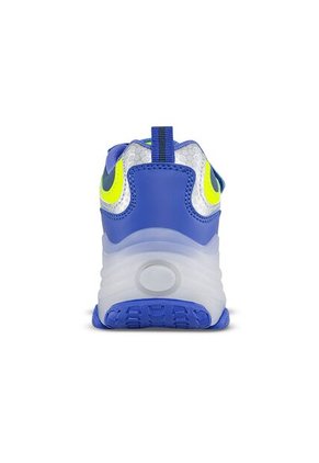 Tenis Patines Luces Tordo Azul-Plata Para Niño Los Gomosos