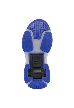 Tenis Patines Luces Tordo Azul-Plata Para Niño Los Gomosos