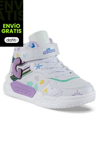 Tenis Urbanos Nupalo Blanco-Lila Los Gomosos Para Niña Los Gomosos