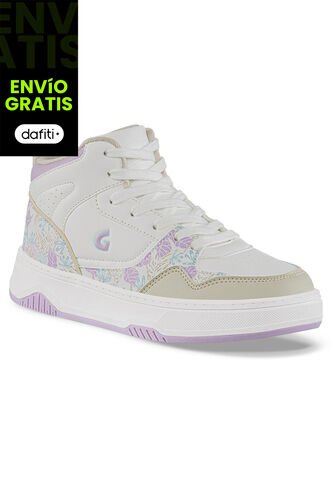 Tenis Urbanos Geximu Blanco-Lila Los Gomosos Para Niña Los Gomosos