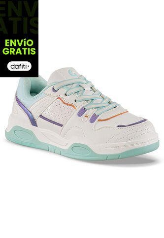 Tenis Urbanos Samien Blanco-Azul Los Gomosos Para Niña Los Gomosos