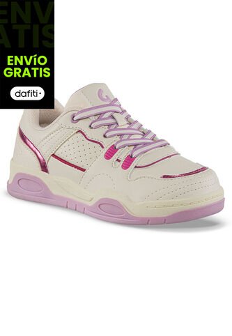Tenis Urbanos Samien Beige-Fucsia Los Gomosos Para Niña Los Gomosos
