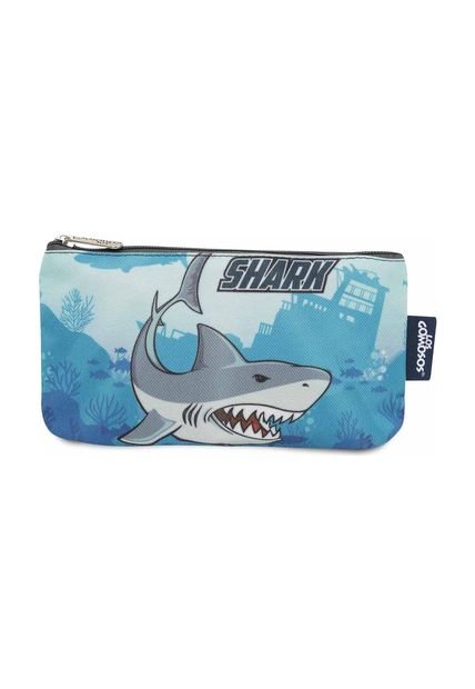 Cartuchera Shark Gris Para Hombre Los Gomosos
