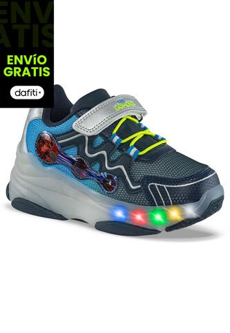 Tenis Patines Luces Morina Azul Osc Los Gomosos Para Niño Los Gomosos