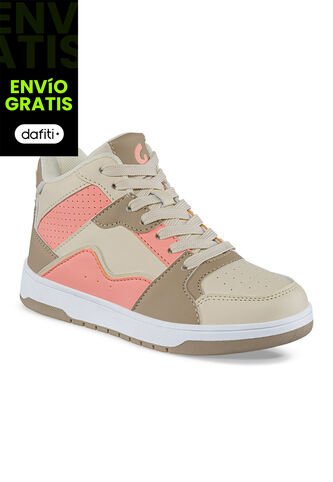 Tenis Urbanos Kuxoj Beige-Coral Los Gomosos Para Niña Los Gomosos