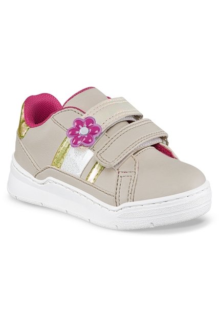 Tenis Casuales Zowie Beige Los Gomosos Para Niña
