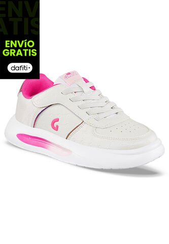 Tenis Urbanos Comarin Blanco-Fucsia Los Gomosos Para Niña Los Gomosos