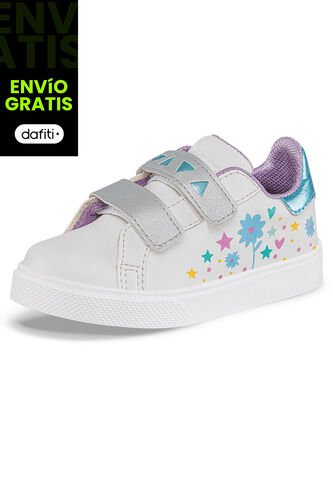 Tenis Casuales Stimpy Blanco-Azul Los Gomosos Para Niña Los Gomosos