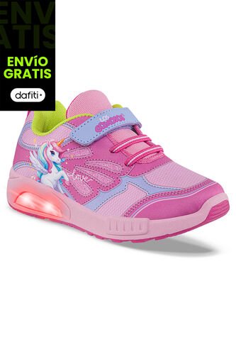 Tenis Luces Felva Fucsia Para Niña Los Gomosos Los Gomosos