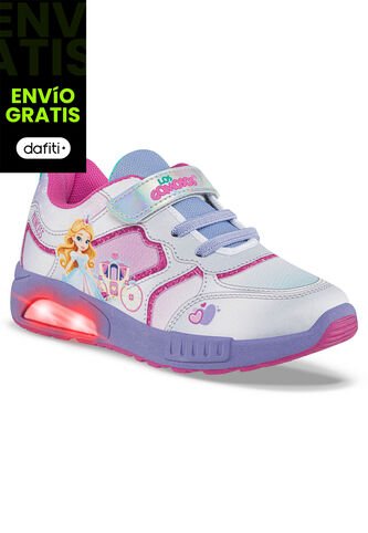 Tenis Luces Korida Blanco Para Niña Los Gomosos Los Gomosos