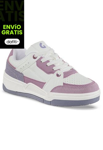 Tenis Urbanos Bejix Blanco-Mora Para Niña Los Gomosos Los Gomosos