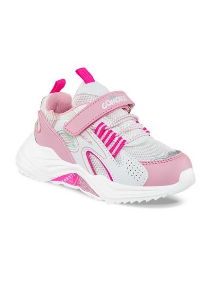 Tenis Rolls Blanco-Rosa Para Niña Los Gomosos