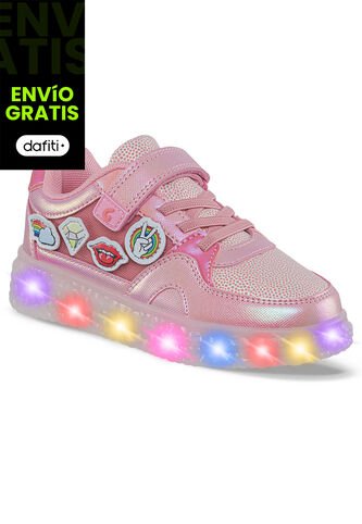 Tenis Luces Gerfy Rosa Para Niña Los Gomosos Los Gomosos