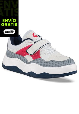 Tenis Urbanos Vaxo Blanco-Gris Para Niño Los Gomosos Los Gomosos