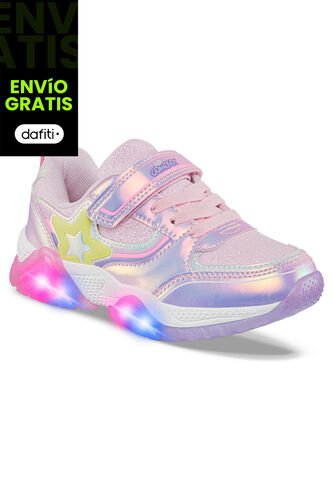 Tenis Luces Lunex Rosa Para Niña Los Gomosos Los Gomosos