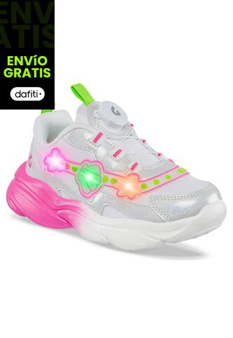 Tenis Luces Jomir Blanco Para Niña Los Gomosos Los Gomosos