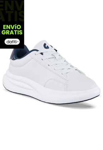 Tenis Urbanos Kinfer Blanco-Azul O Para Niño Los Gomosos Los Gomosos