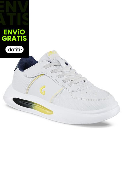 Tenis Urbanos Saxio Blanco Para Niño Los Gomosos