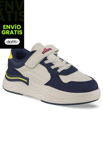 Tenis Urbanos Rekon Beige-Azul O Para Niño Los Gomosos Los Gomosos