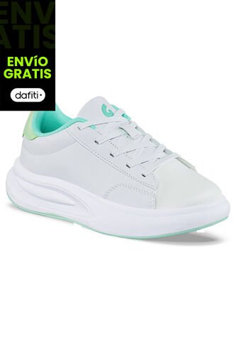 Tenis Urbanos Dakal Blanco-Verde Para Niña Los Gomosos Los Gomosos