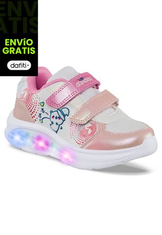 Tenis Luces Asfir Rosa Para Niña Los Gomosos Los Gomosos