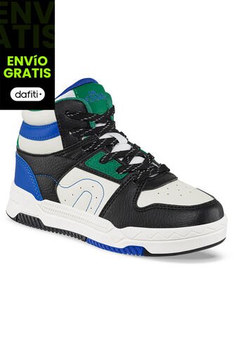 Tenis Urbanos Amfer Negro-Azul Para Niño Los Gomosos Los Gomosos