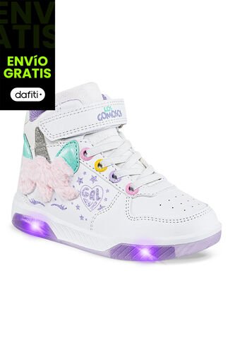 Tenis Luces Konno Blanco Para Niña Los Gomosos Los Gomosos
