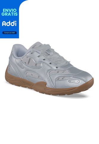 Tenis Urbanos Vemon Gris Los Gomosos Para Niña Los Gomosos