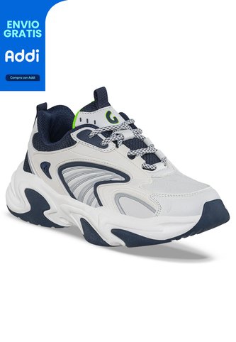 Tenis Urbanos Yinor Blanco-Azul O Los Gomosos Para Niño Los Gomosos