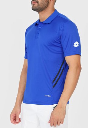 Polo Azul Royal-Negro Lotto