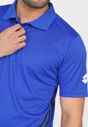 Polo Azul Royal-Negro Lotto