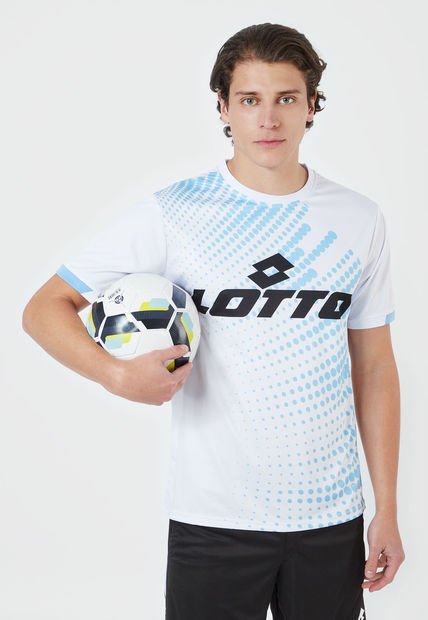 Camiseta Blanco-Azul-Negro Lotto
