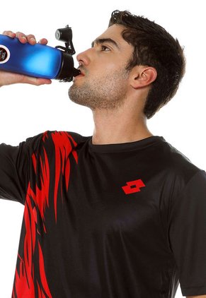 Camiseta Negro-Rojo Lotto