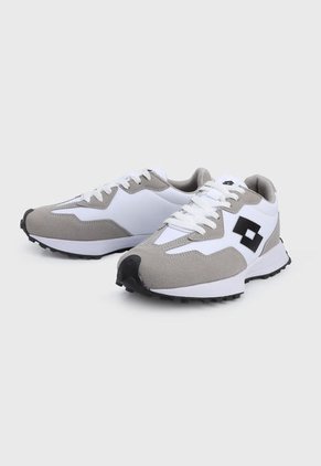 Tenis Lifestyle Gris-Blanco-Negro Lotto Roble