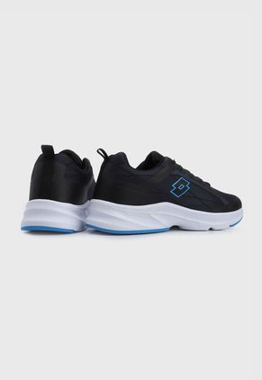 Tenis Lifestyle Negro-Blanco-Azul Lotto Relampago