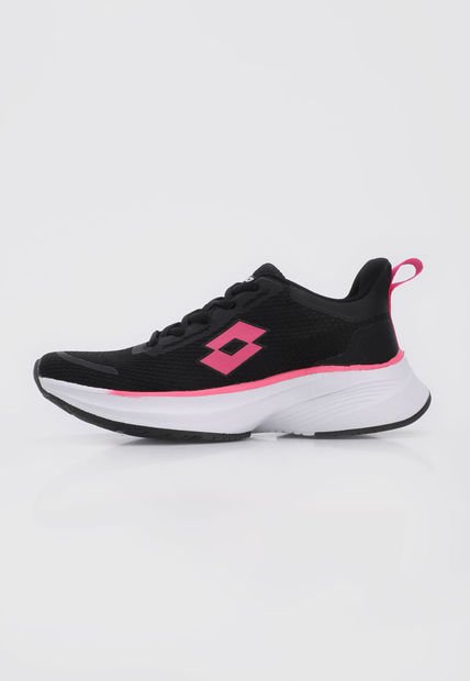 Tenis Training Negro-Blanco-Fucsia Lotto Alagna