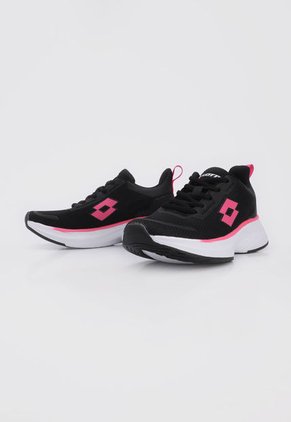 Tenis Training Negro-Blanco-Fucsia Lotto Alagna