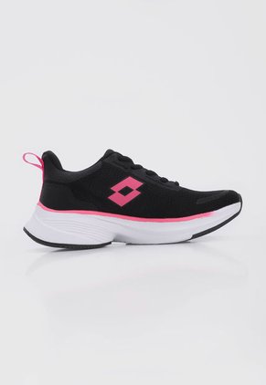 Tenis Training Negro-Blanco-Fucsia Lotto Alagna