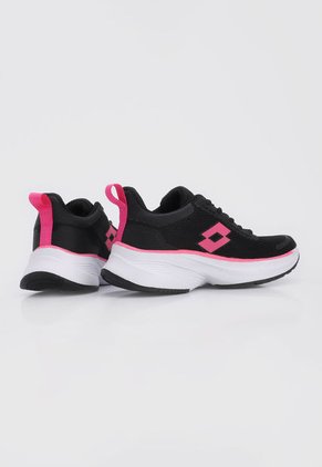 Tenis Training Negro-Blanco-Fucsia Lotto Alagna