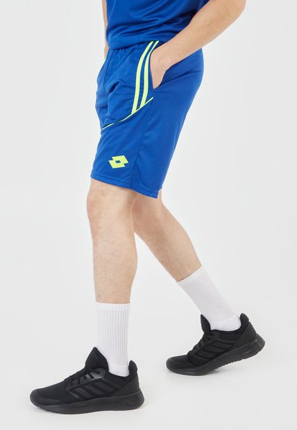 Pantaloneta Azul-Verde Neón Lotto Jowell