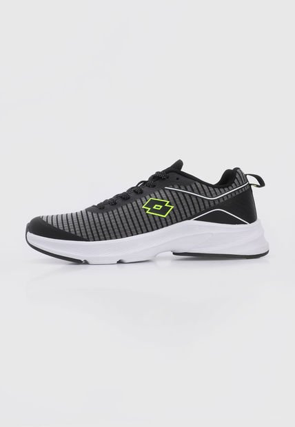 Tenis Training Gris-Negro-Blanco Lotto Viento