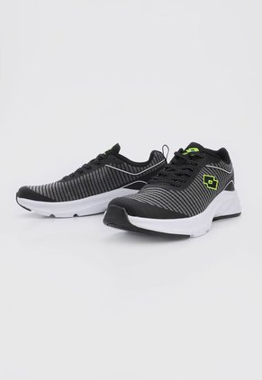 Tenis Training Gris-Negro-Blanco Lotto Viento