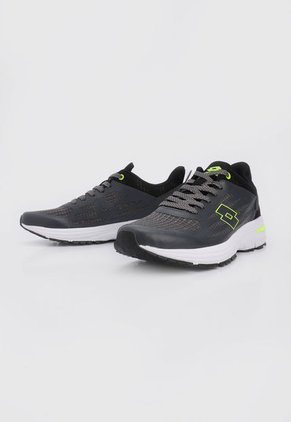 Tenis Lifestyle Gris-Blanco-Amarillo Neón Lotto Viento