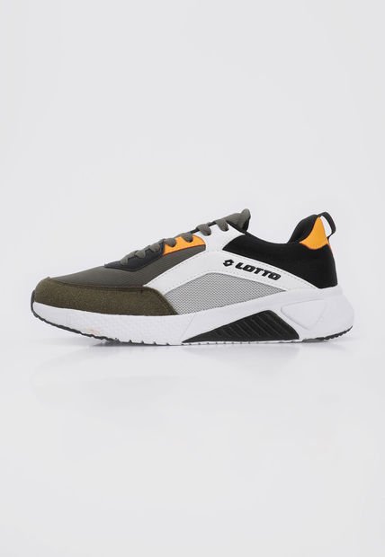 Tenis Lifestyle Blanco-Verde-Naranja Lotto Saman